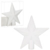 Hvězda na stromeček 21 cm třpytivá bílá, vánoční ozdoba