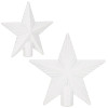 Hvězda na stromeček 21 cm třpytivá bílá, vánoční ozdoba