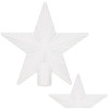 Hvězda na stromeček 21 cm třpytivá bílá, vánoční ozdoba