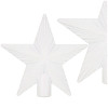 Hvězda na stromeček 21 cm třpytivá bílá, vánoční ozdoba