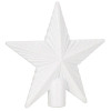 Hvězda na stromeček 21 cm třpytivá bílá, vánoční ozdoba