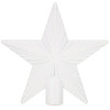 Hvězda na stromeček 21 cm třpytivá bílá, vánoční ozdoba