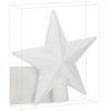 Hvězda na stromeček 21 cm třpytivá bílá, vánoční ozdoba