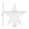 Hvězda na stromeček 21 cm třpytivá bílá, vánoční ozdoba