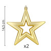 Vánoční hvězdy zlaté - sada 2ks, vánoční ozdoby