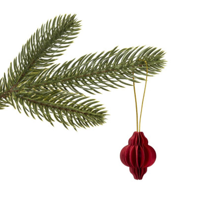 Vánoční papírové ozdoby 4cm barevné sada 6ks