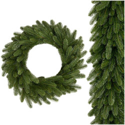 Vánoční řetěz Girlanda z větviček hustá 100cm zelená