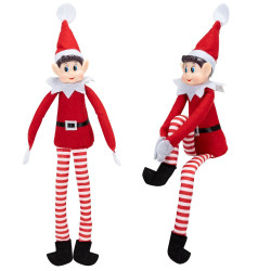 Skřítek Elf červený 40cm, vánoční dekorace