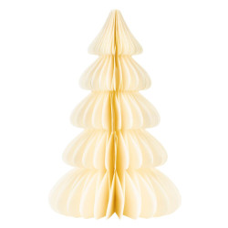 Vánoční papírový stromeček 30cm bílý, vánoční ozdoba