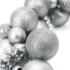 Vánoční řetěz Girlanda z baněk 160 cm stříbrná
