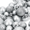 Vánoční řetěz Girlanda z baněk 160 cm stříbrná