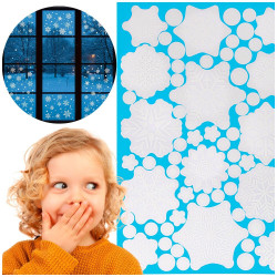 Vánoční samolepky na okno 20x30cm sada 65ks, vánoční dekorace