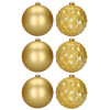 Vánoční baňky zlaté - 15cm sada 6ks, vánoční ozdoby