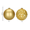 Vánoční baňky zlaté - 15cm sada 6ks, vánoční ozdoby