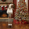 Vánoční sob nastavitelný 43 - 83 cm, béžovo-hnědý