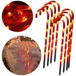 LED cukrové hůlky - 72cm sada 10ks, 64 LED, IP44, teplá bílá