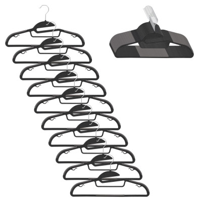 Plastová protiskluzová ramínka na šaty černá 41cm, sada 20ks HG0080