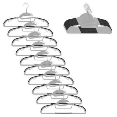 Plastová ramínka na oblečení 41 cm sada 20ks SPRINGOS HG0082 šedá