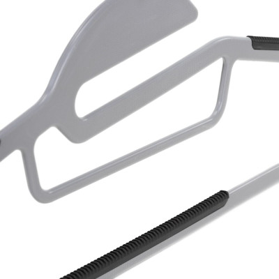 Plastová protiskluzová ramínka na šaty šedá 41cm, sada 20ks HG0082