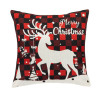 Vánoční povlaky na polštářky 40x40 cm, sada 4ks, bílo-červené