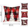 Vánoční povlaky na polštářky 40x40 cm, sada 4ks, bílo-červené