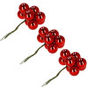 Vánoční baňky na drátku červené mix - 2cm sada 54ks, vánoční ozdoby