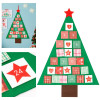 Adventní kalendář plstěný pro děti - zelený stromeček 102cm, vánoční dekorace