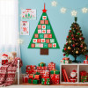 Adventní kalendář plstěný pro děti - zelený stromeček 102cm, vánoční dekorace