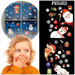 Vánoční samolepky na okno 50x35cm sada 30ks, vánoční dekorace