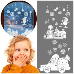 Vánoční samolepky na okno 50x35cm sada 21ks, vánoční dekorace