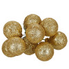 Vánoční baňky na drátku zlaté mix - 2cm sada 54ks, vánoční ozdoby