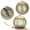 Vánoční baňky zlaté mix - 20cm sada 3ks, vánoční ozdoby