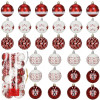 Vánoční baňky červené mix - 6cm sada 30ks, vánoční ozdoby
