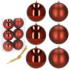 Vánoční baňky červené - 10cm sada 6ks, vánoční ozdoby
