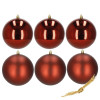 Vánoční baňky červené - 10cm sada 6ks, vánoční ozdoby