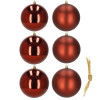 Vánoční baňky červené - 10cm sada 6ks, vánoční ozdoby
