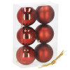 Vánoční baňky červené - 10cm sada 6ks, vánoční ozdoby
