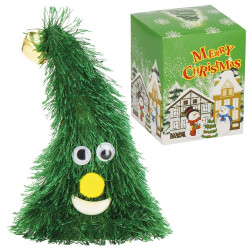 Tančící a zpívající stromeček 16 cm zelený, vánoční dekorace