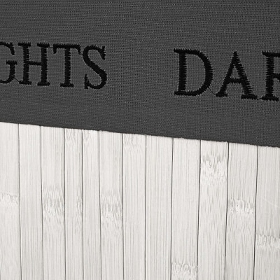 Koš na prádlo dvoudílný 105l SPRINGOS bambus bílý/tmavě šedý