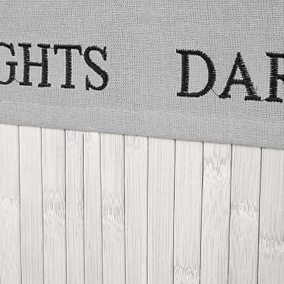 Koš na prádlo dvoudílný 105l SPRINGOS bambus bílý/světle šedý