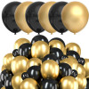 Párty balónky zlato-černé, sada 100ks SPRINGOS PS0048