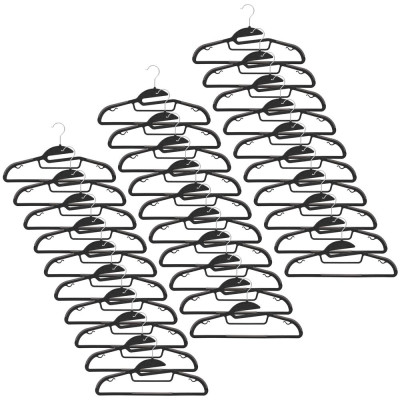 Plastová protiskluzová ramínka na šaty černá 41cm, sada 30ks HG0079