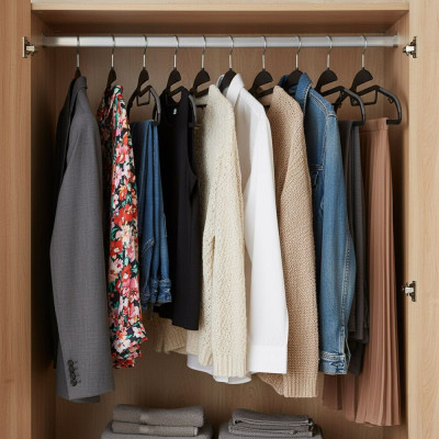 Plastová protiskluzová ramínka na šaty černá 41cm, sada 30ks HG0079