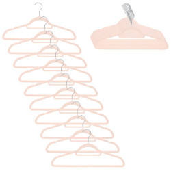 Sametová ramínka na oblečení 45 cm sada 20ks SPRINGOS HG0083 růžová