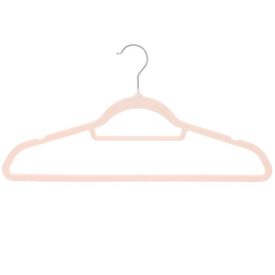 Sametová ramínka na šaty růžová 45cm, sada 20ks HG0083