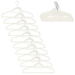 Sametová ramínka na oblečení 45 cm sada 20ks SPRINGOS HG0084 béžová