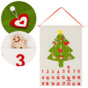 Adventní kalendář s kapsami plstěný pro děti 50x72cm, vánoční dekorace