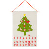 Adventní kalendář s kapsami plstěný pro děti 50x72cm, vánoční dekorace