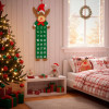 Adventní kalendář s kapsami plstěný pro děti - sob 63,5cm, vánoční dekorace