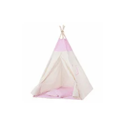 Teepee stan pro děti SPRINGOS Růžový s hvězdami